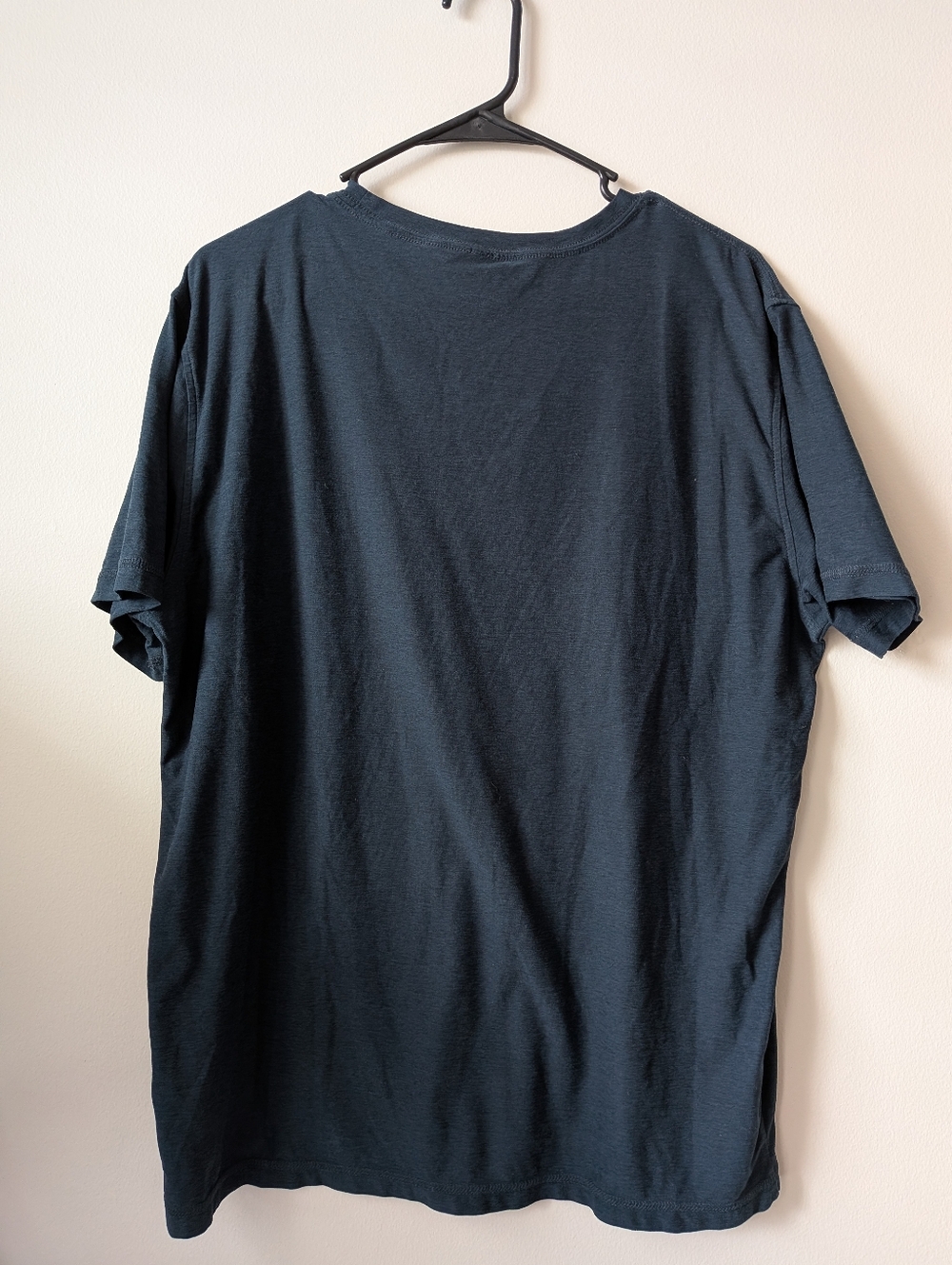 Vouri Strato Tech Tee Men's Classic Crew Neck T‑Shirt in Navy Heather Large